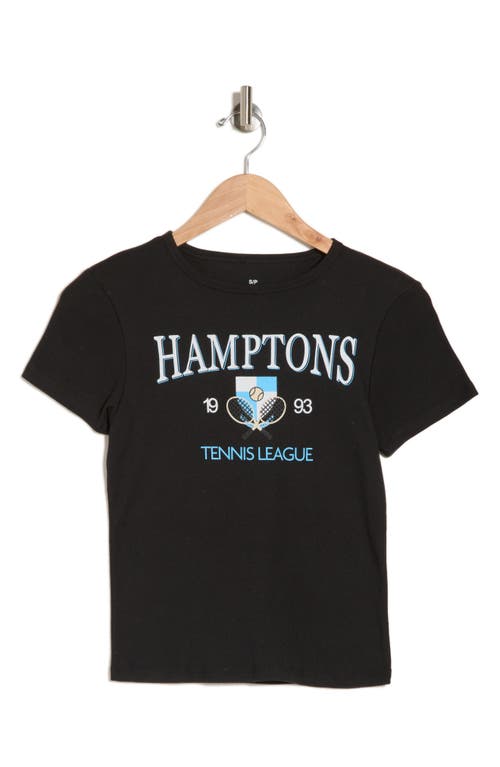 Shop Philcos Hamptons Tennis Graphic T-shirt In Black