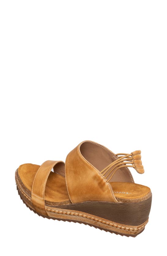 Shop Antelope Danny Wedge Sandal In Taupe Leather