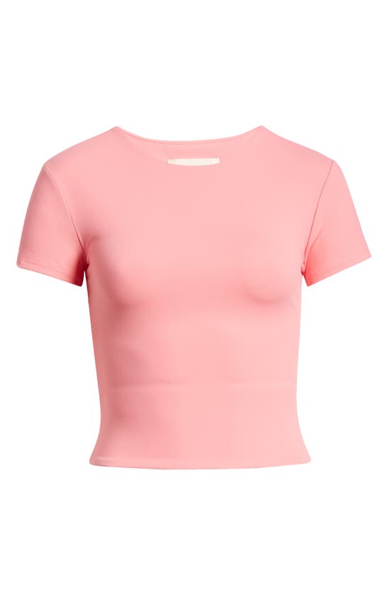 Shop Open Edit Smooth Edit Short Sleeve Top In Pink Ginger