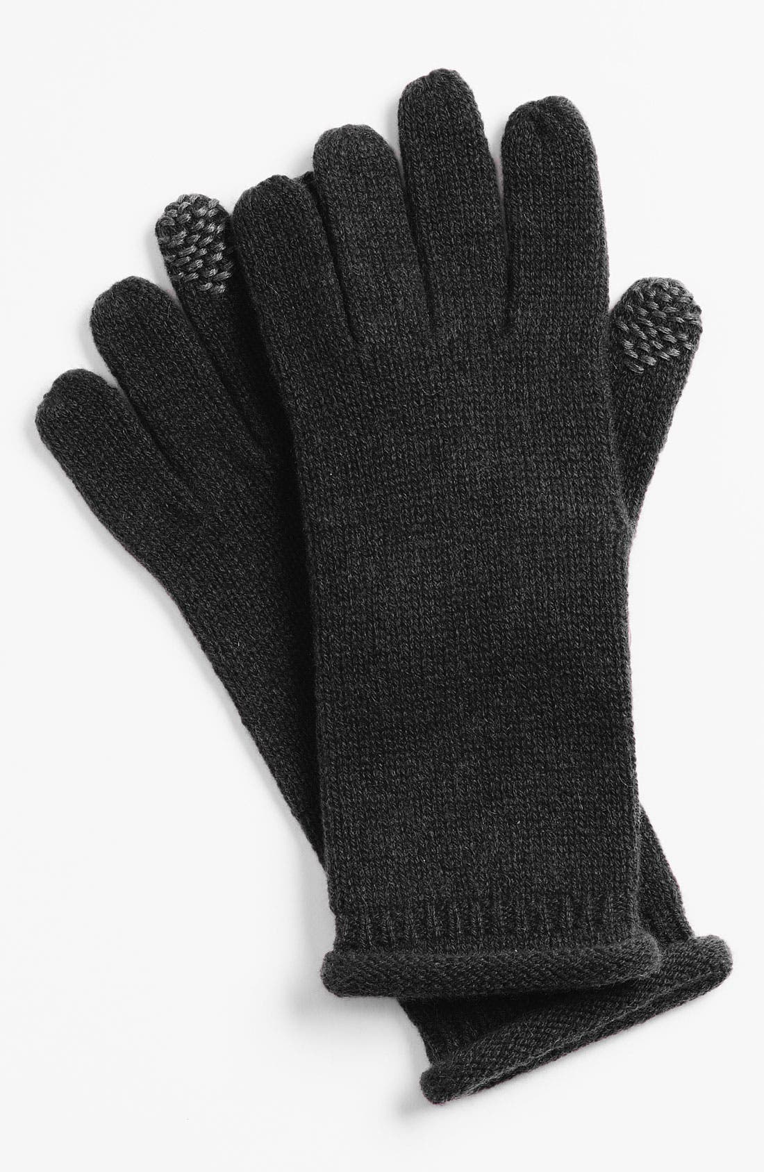 Nordstrom Rolled Edge Cashmere Tech Gloves Nordstrom
