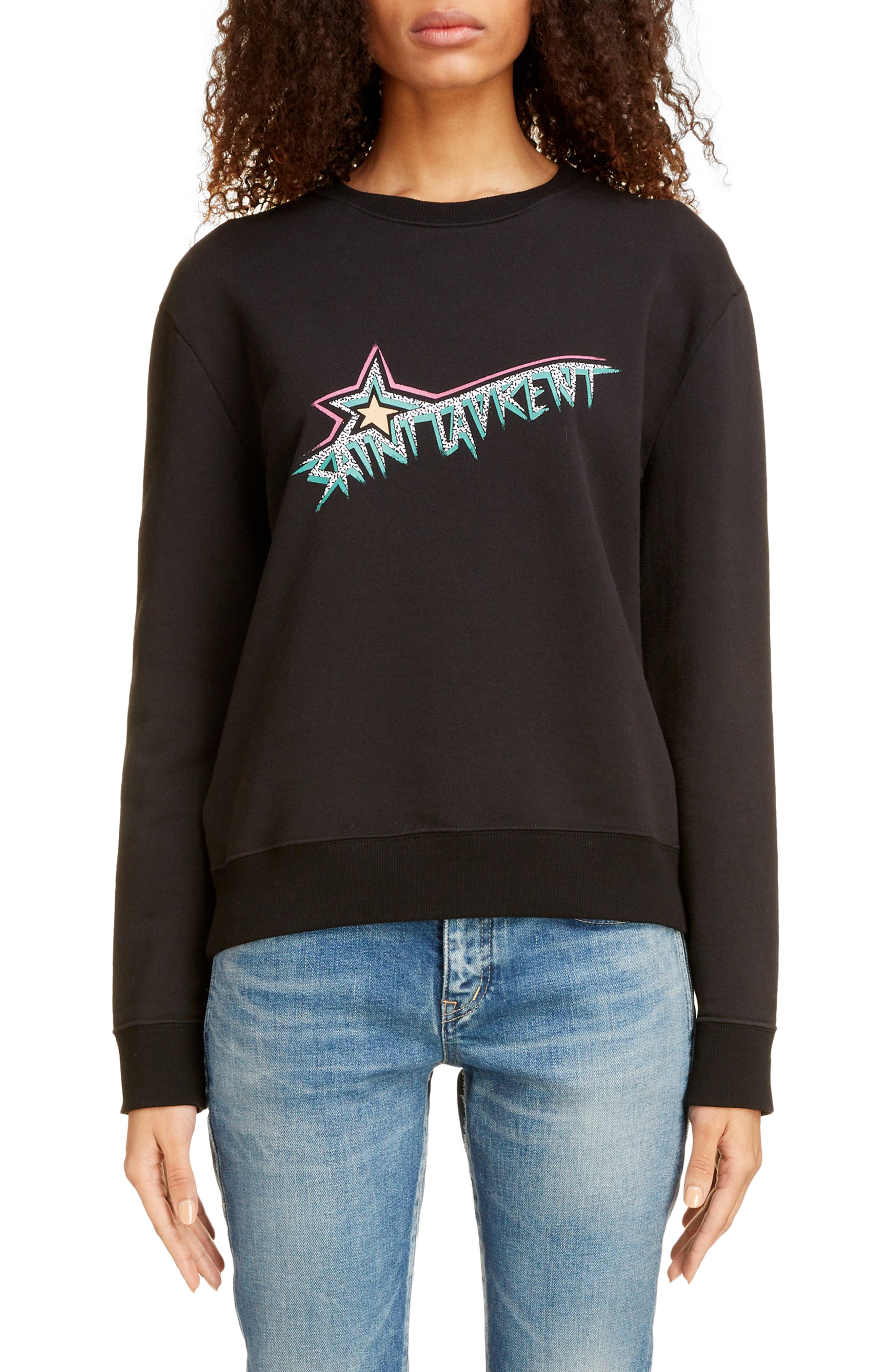 saint laurent hoodie stars