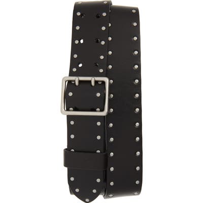 Allsaints Studded Leather Belt, Black