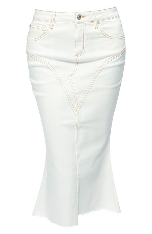 Bayeas Erin Fishtail Denim Skirt In Cream
