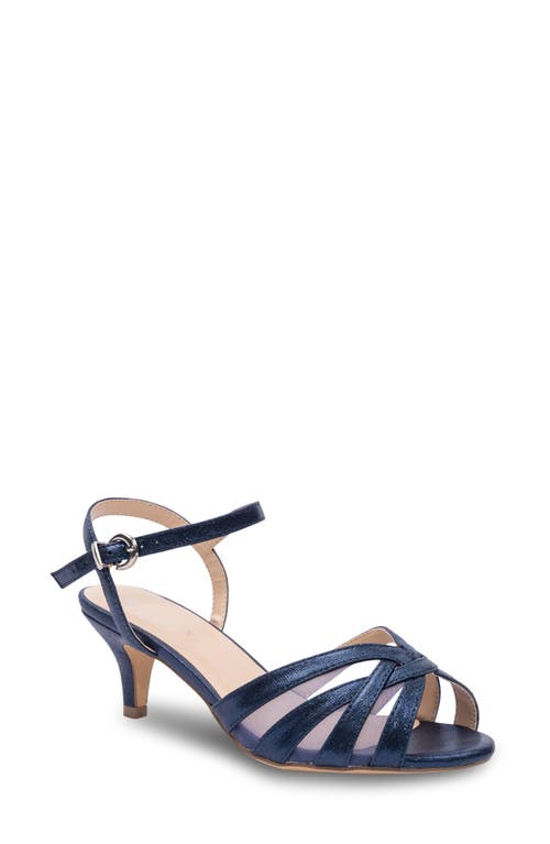 Theresa Ankle Strap Sandal in Navy
