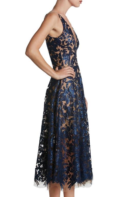 DRESS THE POPULATION DRESS THE POPULATION BLAIR EMBELLISHED FIT & FLARE COCKTAIL DRESS 