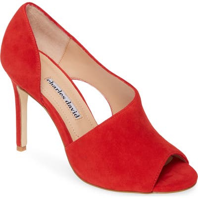 Charles David Congress Cutout Peep Toe Pump
