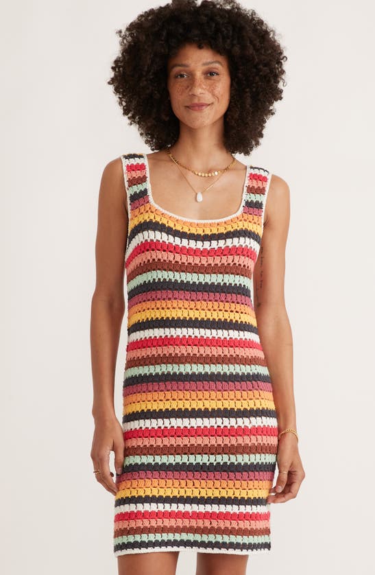 Marine Layer Crochet Dress In Pink Multi Stripe ModeSens