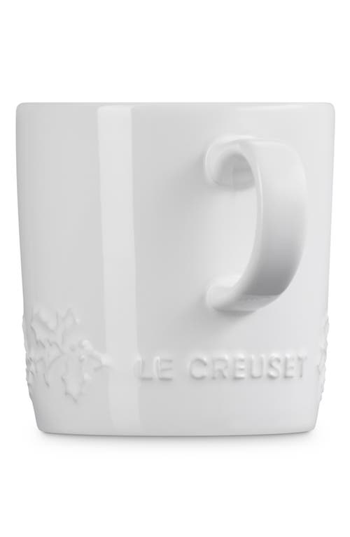 Le Creuset Holly 12oz London Mug With $2 Credit In White