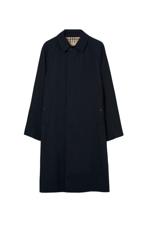 Shop Burberry Long Camden Heritage Car Coat In Coal Blue