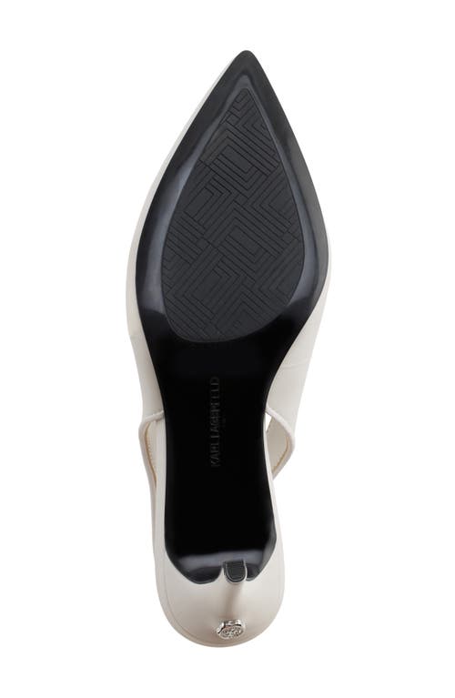 KARL LAGERFELD KARL LAGERFELD PARIS ROSALYN SLINGBACK POINTED TOE PUMP 