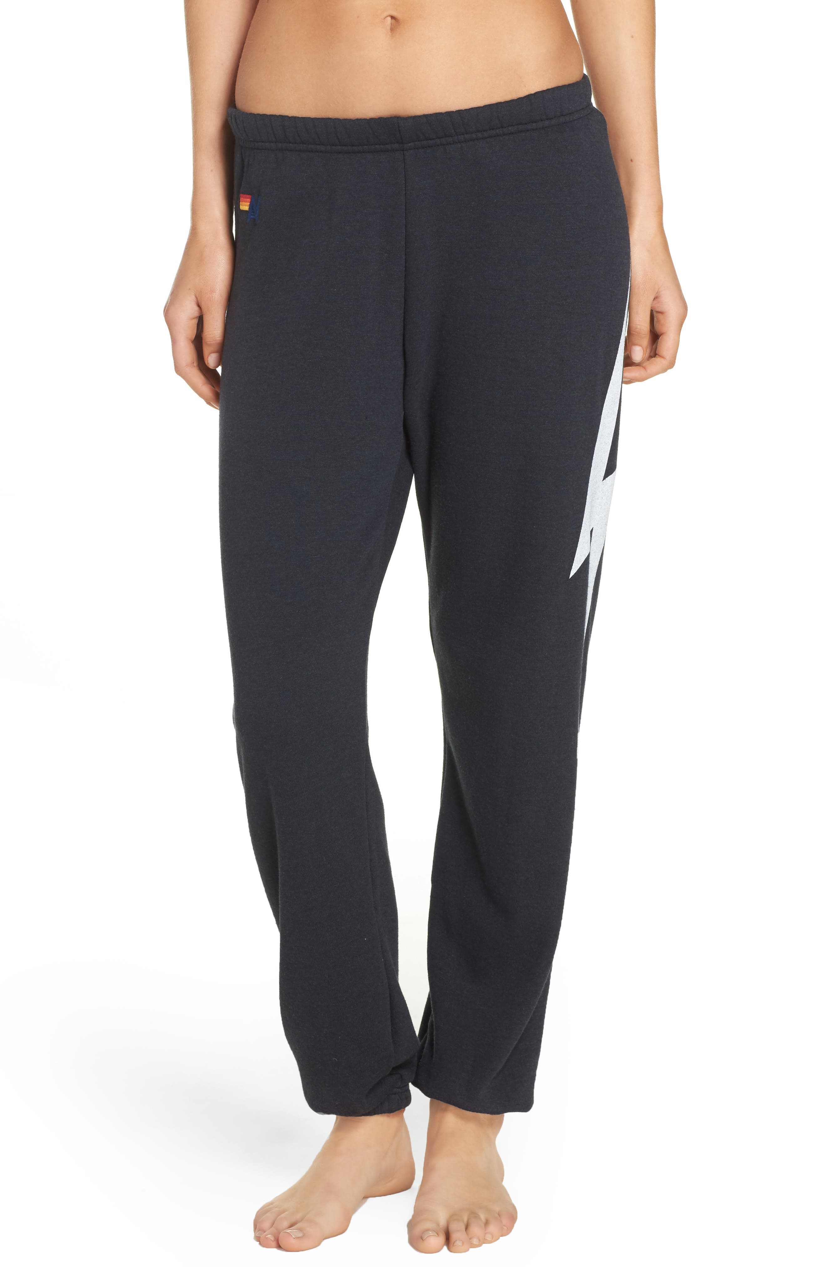 Aviator Nation Bolt Sweatpants, Black