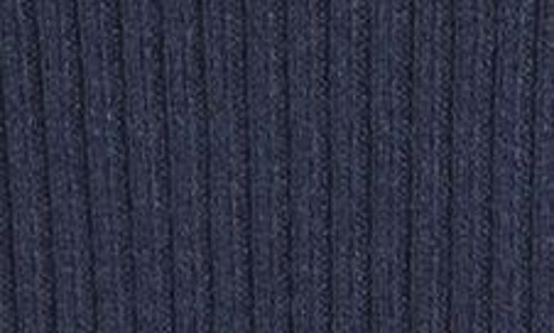 Shop Vero Moda Malou Flutter Sleeve Rib Sweater In Navy Blazer