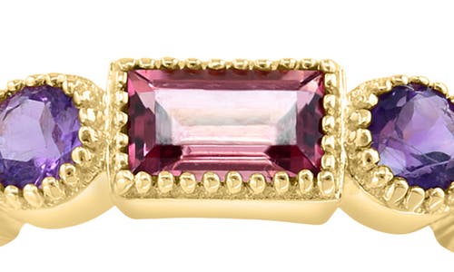 Effy 14k Yellow Gold Pink Tourmaline & Amethyst Ring In Yellow Gold/multi