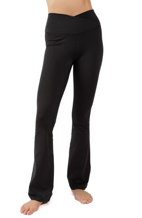 Yogalicious - Women's Fleece Lined Hi Rise Flare Yoga Pant with