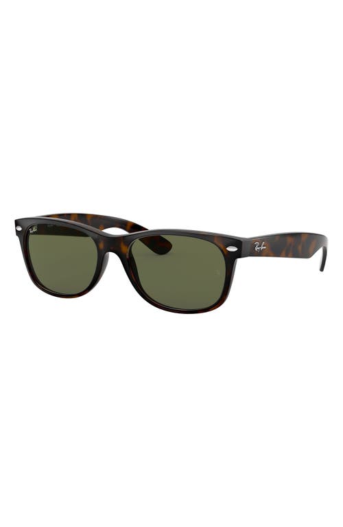 Ray Ban Ray-ban Wayfarer 58mm Rectangular Sunglasses In Tortoise/crystal Green
