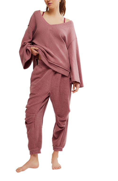 Free People Day Off Fleece Jogger In Wild Ginger In Wild Ginger