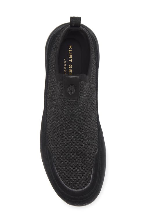 Kurt Geiger London Womens Black Kensington Eagle-embellished Knitted Low-top Trainers In Black