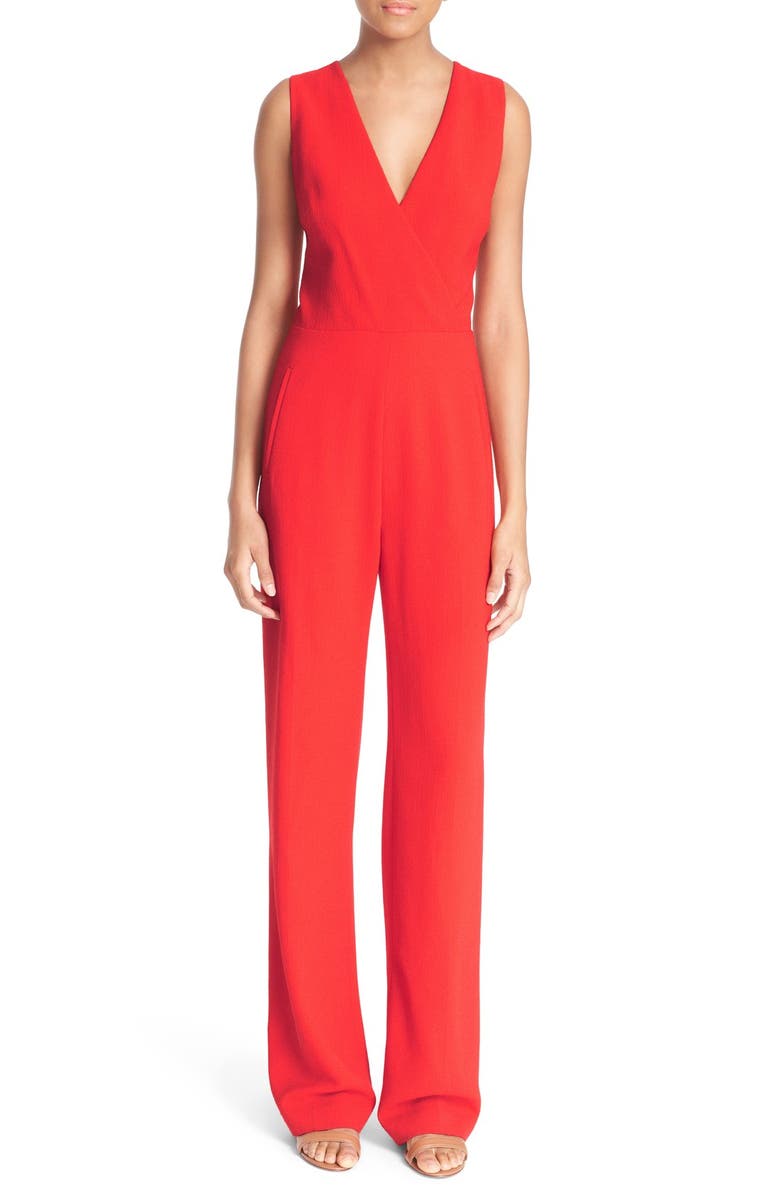 Tory Burch Sleeveless Pebbled Crepe Jumpsuit | Nordstrom