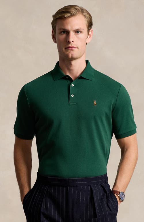 Shop Polo Ralph Lauren Solid Cotton Jersey Polo In Vintage Pine