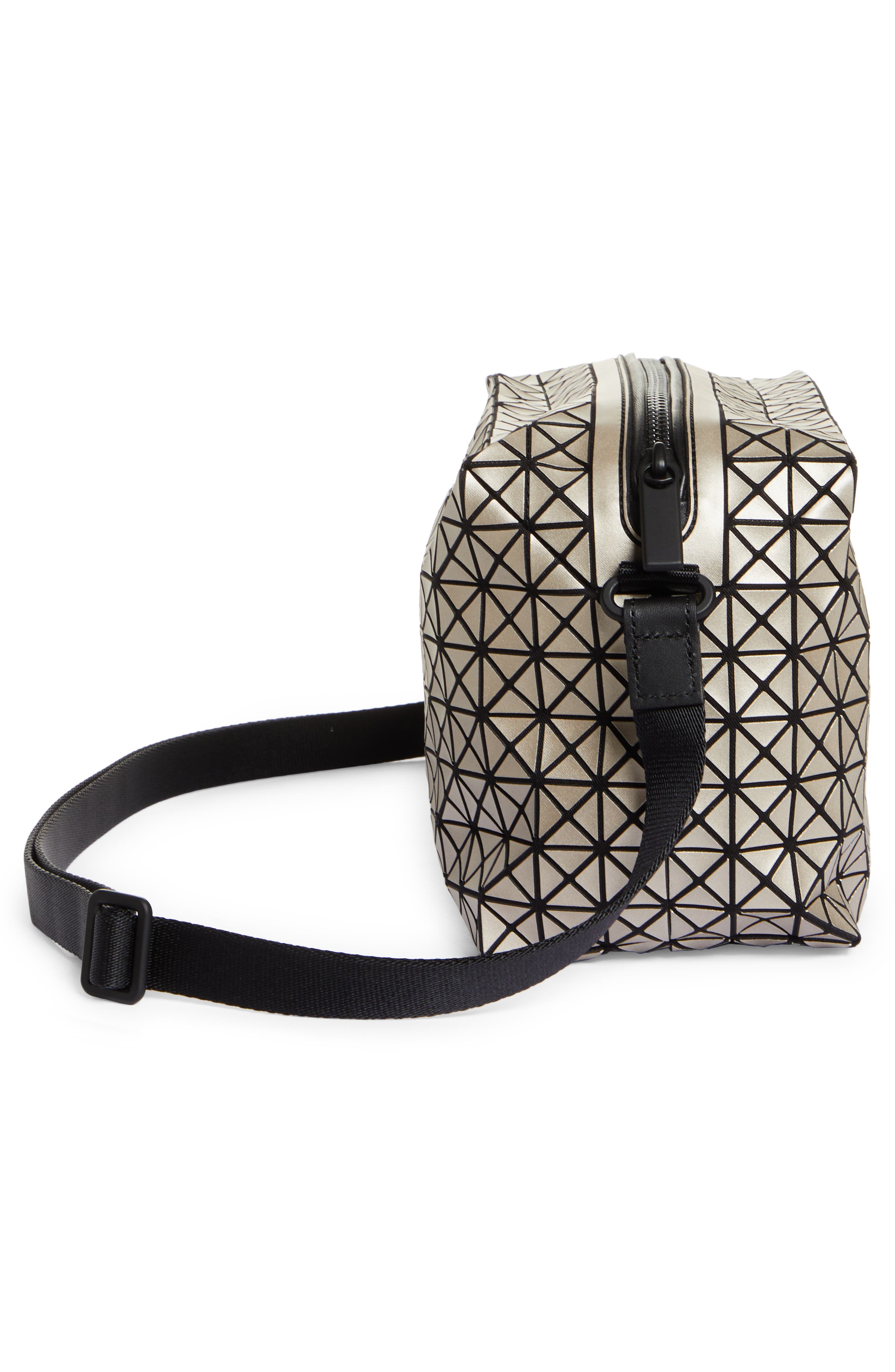 Bao Bao Issey Miyake Prismatic Print Crossbody Saddle Bag in Gold