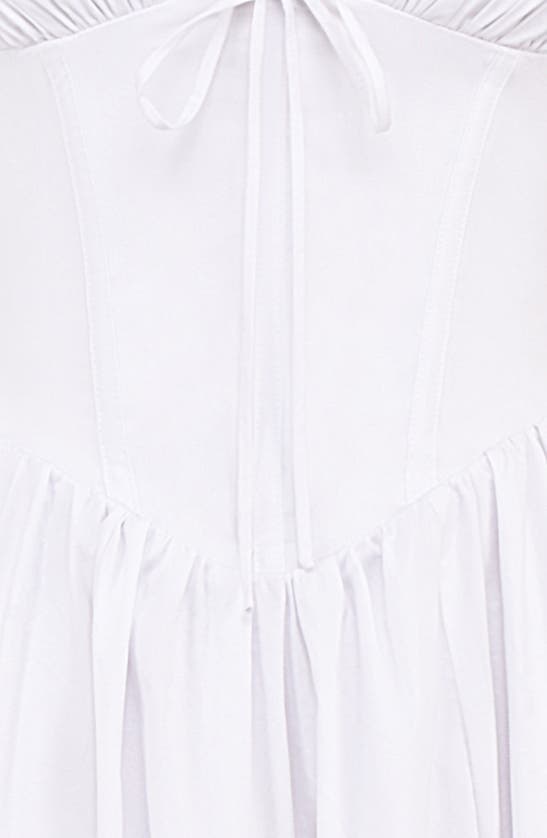 Shop House Of Cb Emmelina Sleeveless Stretch Poplin Midi Dress In White
