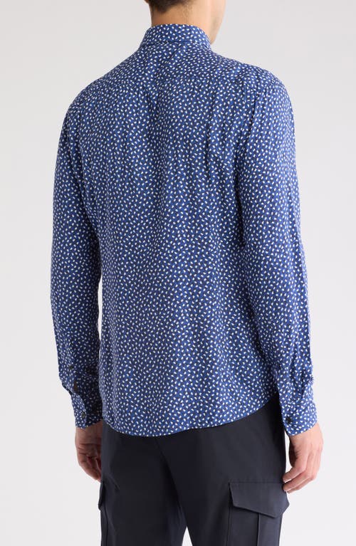 HUGO BOSS HUGO ERMO SLIM FIT SCATTER DOT BUTTON-UP SHIRT