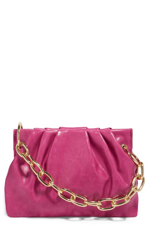 HOUSE OF WANT Chill Vegan Leather Frame Clutch in Orchid Pink