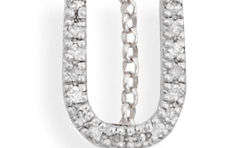 Meshmerise Diamond Initial Bezel Bracelet In White-u