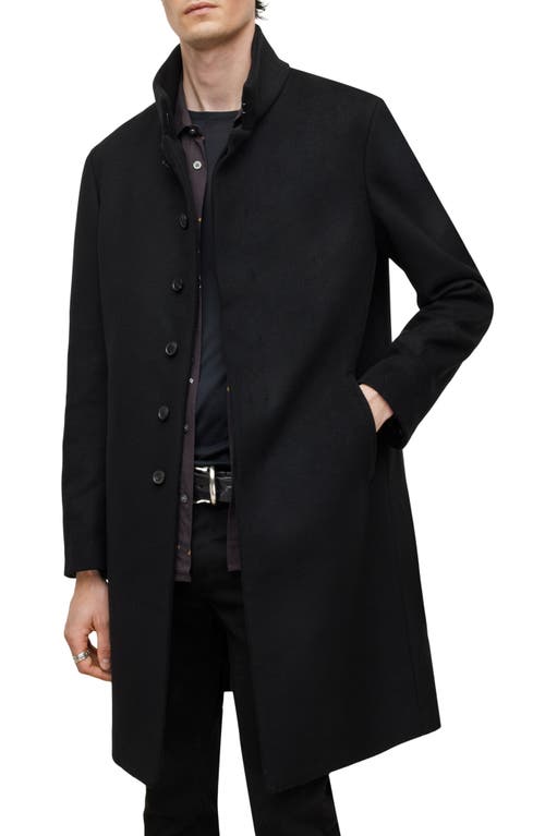 John Varvatos Wool Blend Coat in Black