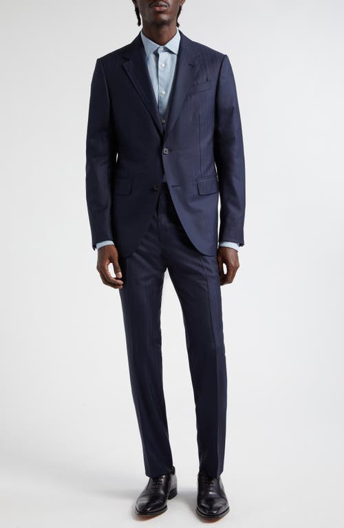 ZEGNA 15Milmil15 Stripe Wool Suit Navy at Nordstrom, Us