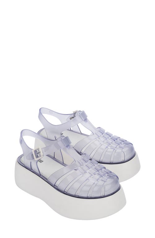Melissa Possession Plato Platform Jelly Sandal In Clear/white