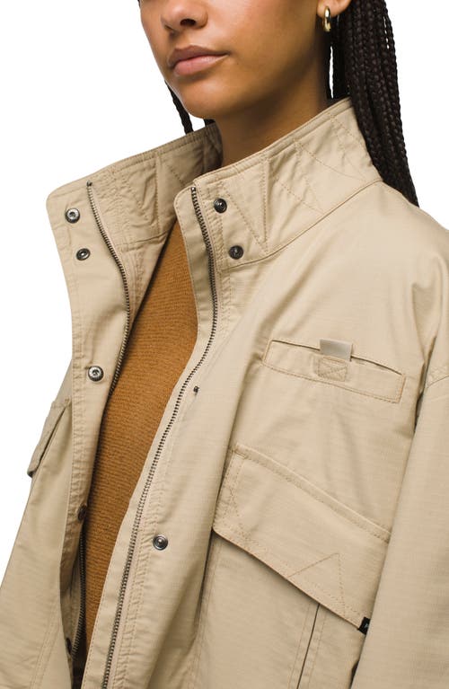 Shop Prana Palisades Organic Cotton Blend Ripstop Jacket In Sandstone