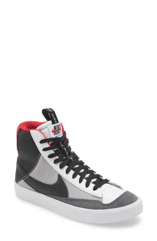 Nike Blazer Mid '77 High Top Sneaker in White/Black/Red