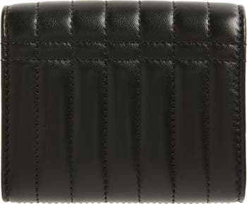 Burberry Lola Quilted Leather Trifold Wallet Black