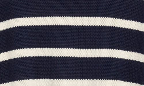 Shop Vineyard Vines Stripe Roll Neck Cotton Sweater In Caley Stripe