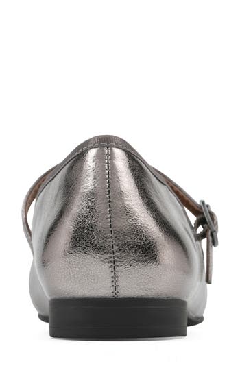 Cliffs By White Mountain Boch Mary Jane Flat In Pewter Metallic Smooth