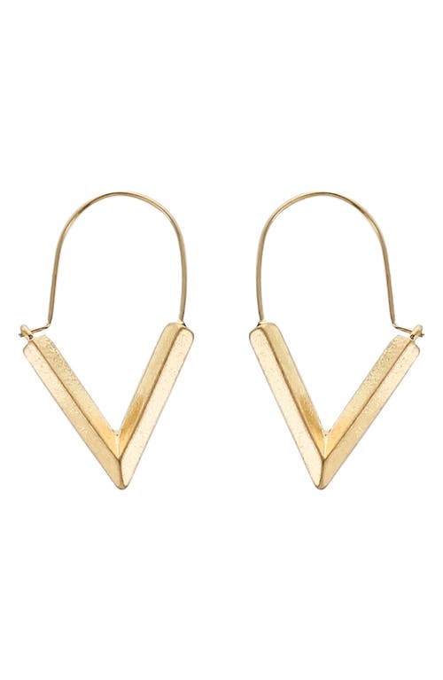 Panacea V-Hoop Threader Earrings in Gold at Nordstrom