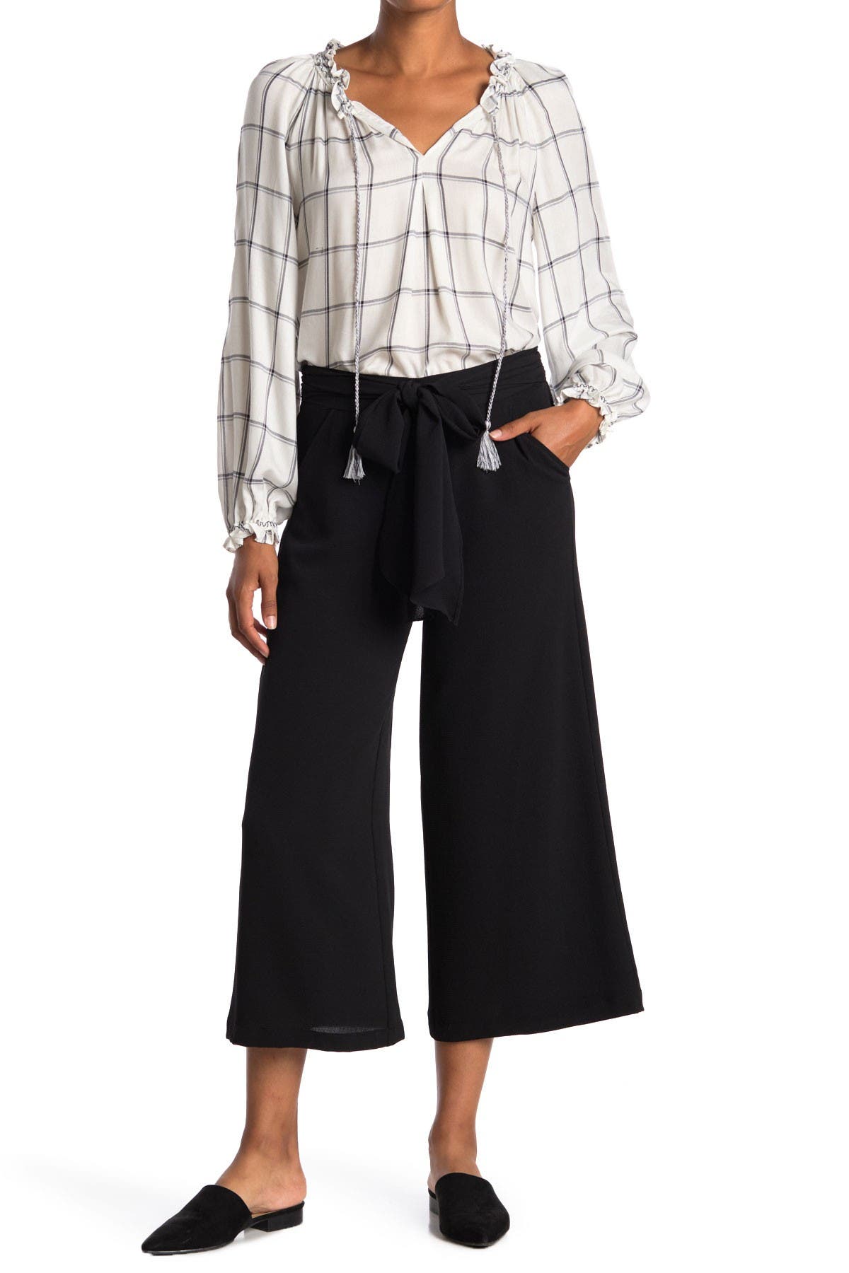 max studio plaid pants