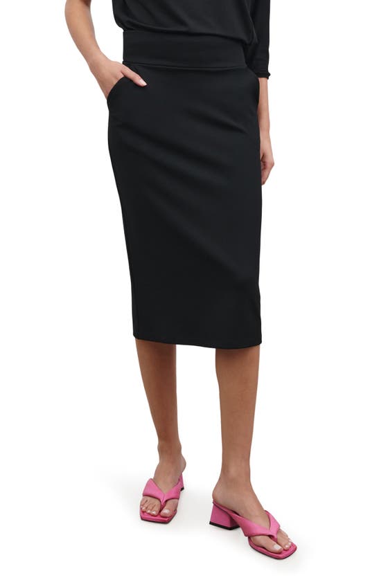 Shop Marcella Vesey Pencil Skirt In Black