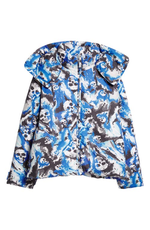 Shop Erl Gender Inclusive Skull Print Puffer Jacket