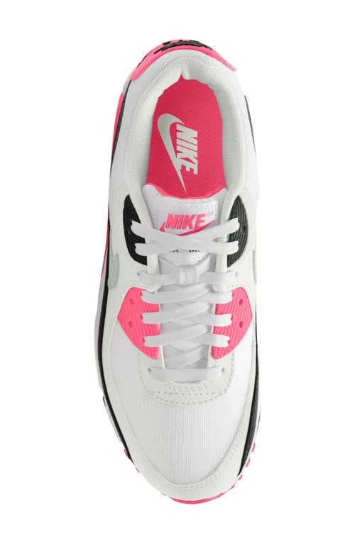 Shop Nike Air Max 90 Sneaker In White/silver/pink