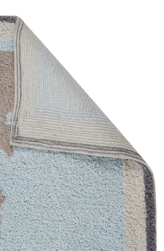 Lorena Canals Vintage Map Washable Recycled Cotton Blend Rug In Blue