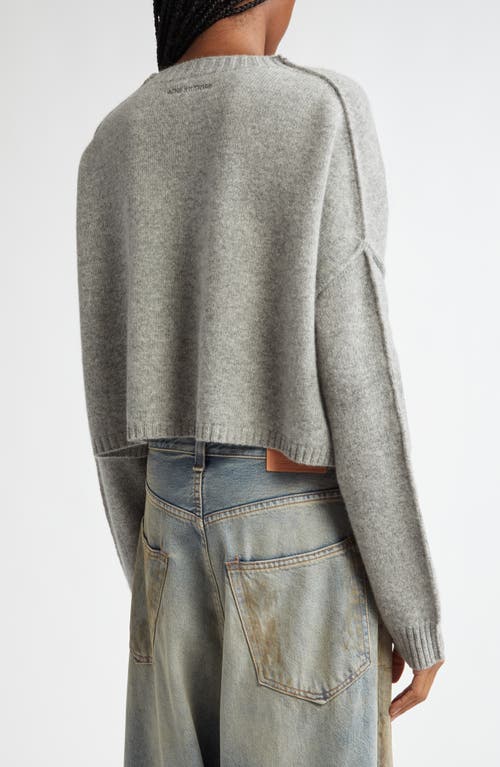 Acne Studios Touch Of Cashmere Loose Boxy-fit Sweater In Grey Melange