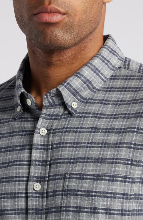 Shop Rails Reid Check Cotton Flannel Button-down Shirt In Navy Pumice