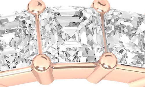 Hautecarat Lab Created Diamond Eternity Ring In Rose Gold
