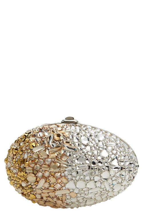 JUDITH LEIBER COUTURE 60th Anniversary Crystal Egg Clutch in Silver Rhine Multi at Nordstrom