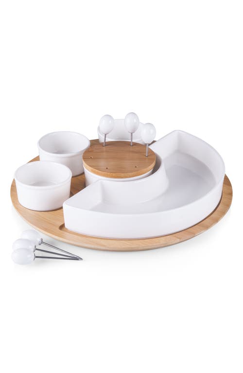 Shop Toscana A Picnic Time Brand Toscana Symphony Appetizer Bowl Serving Set In Brown/white