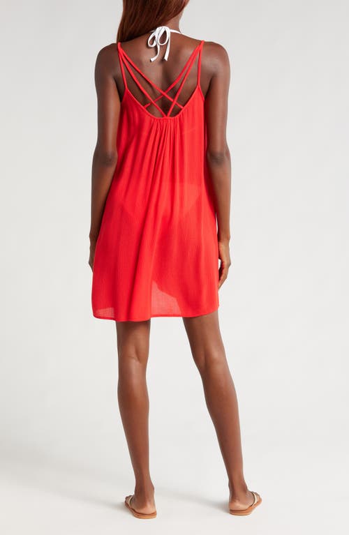 Shop Elan Cover-up Slipdress In Red