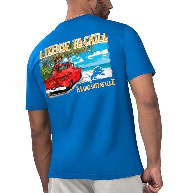Shop Margaritaville Blue Detroit Lions Licensed To Chill T-shirt In Royal