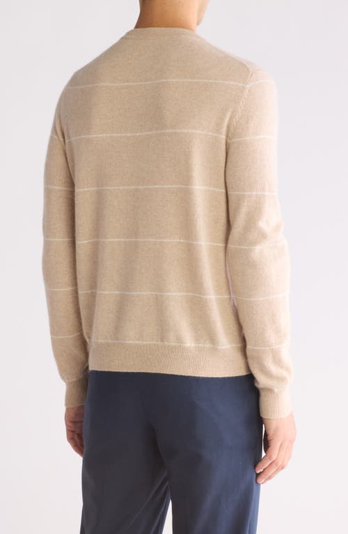 Bruno Magli Stripe Cashmere Sweater In Oat